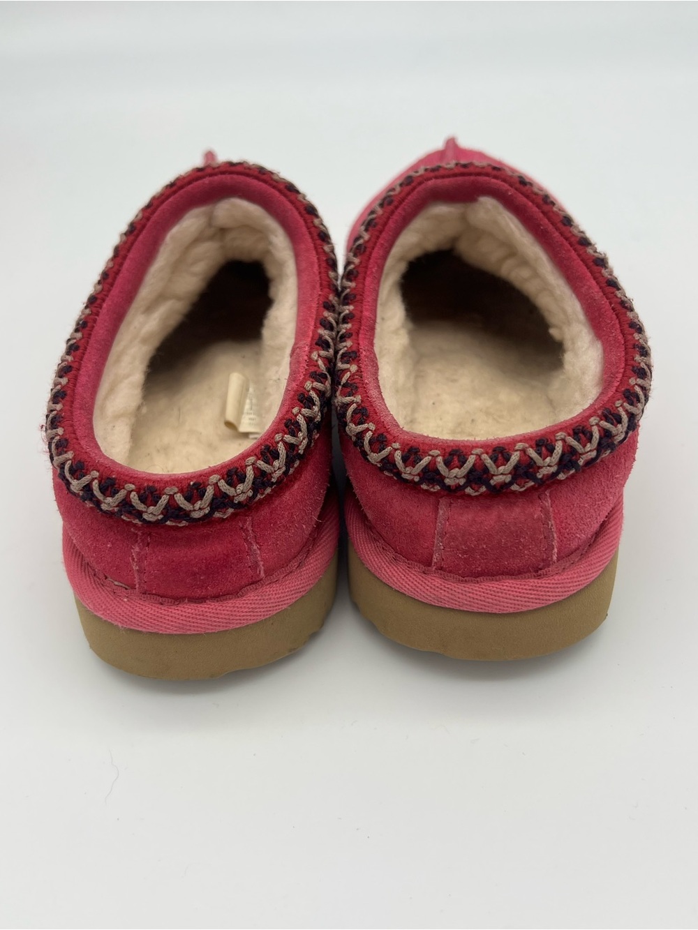 UGG Tasman kids girls size 1 Suede Slip-On Shearling Clogs mules pink leather - Picture 6 of 10